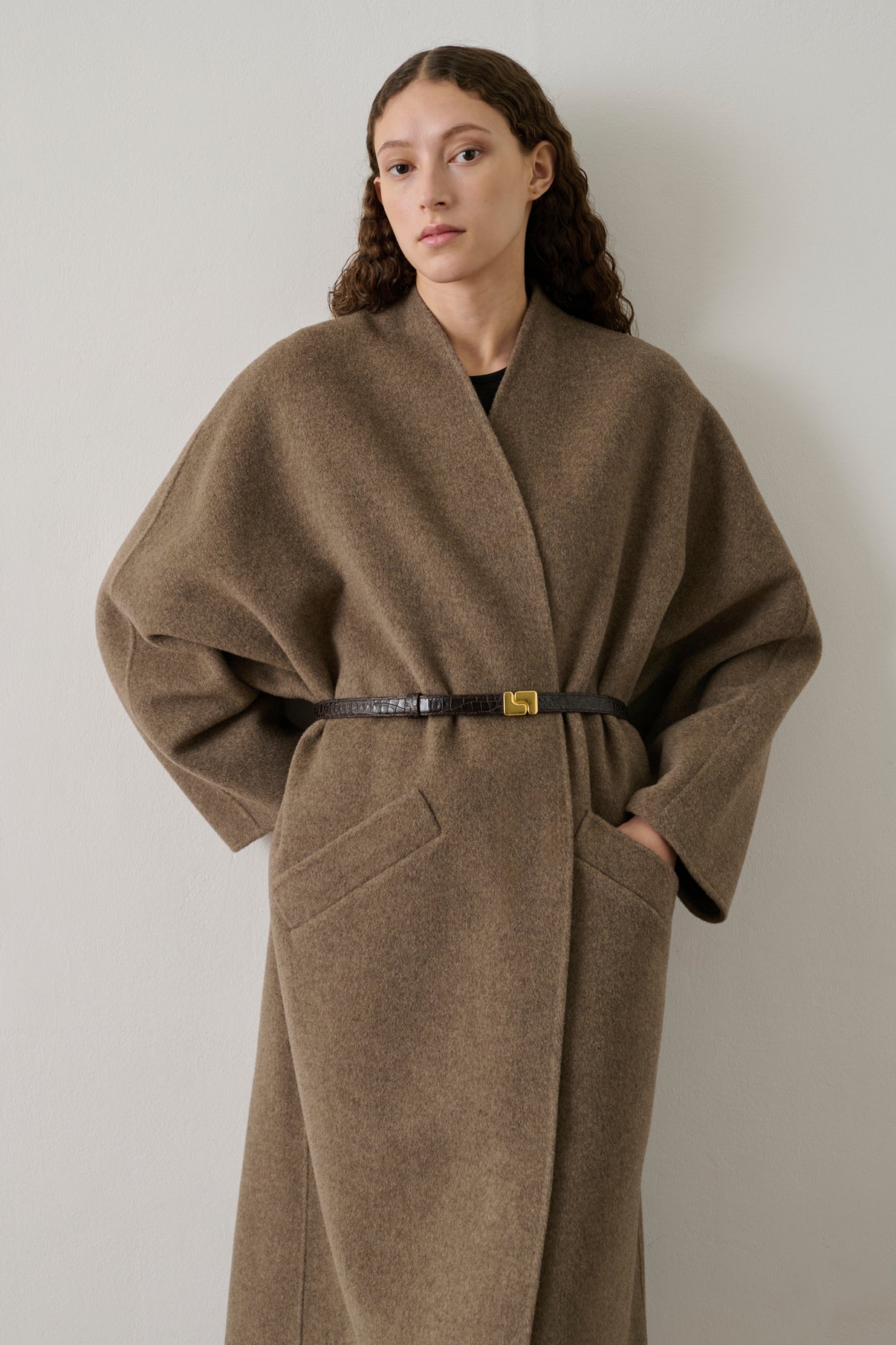 Ceinture Ninon Mini - Marron Foncé - Cuir - Femme vue 2