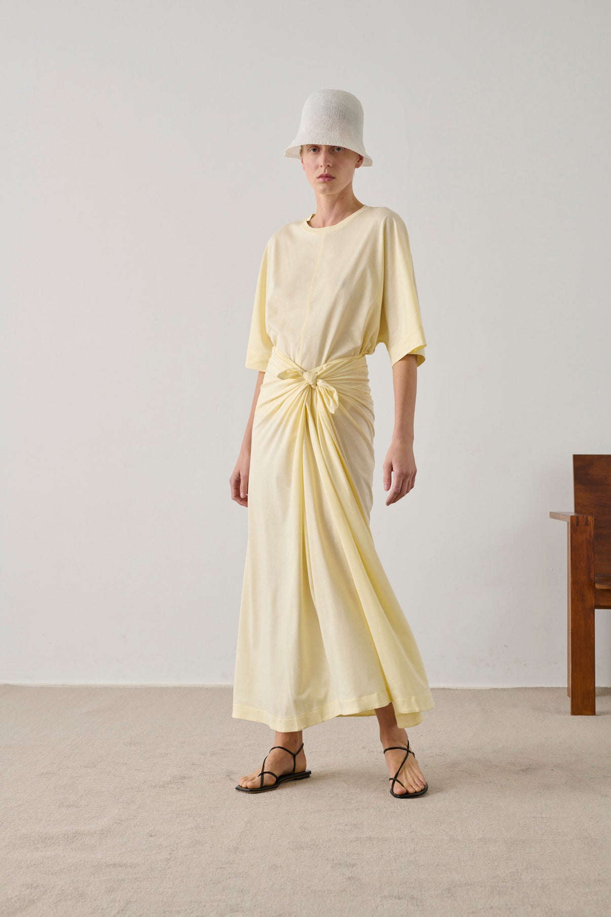 Tee-Shirt Helsinki - Jaune Pâle - Coton - Femme vue 4