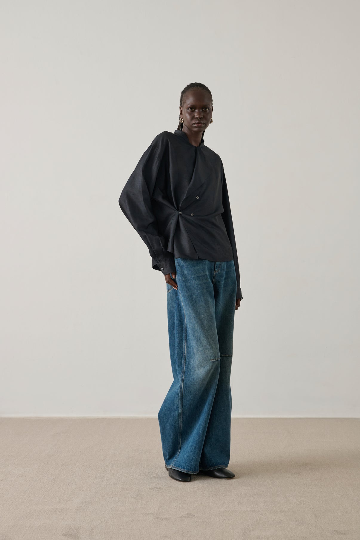 Blouse Hampton - Noir - Soie - Femme vue 4