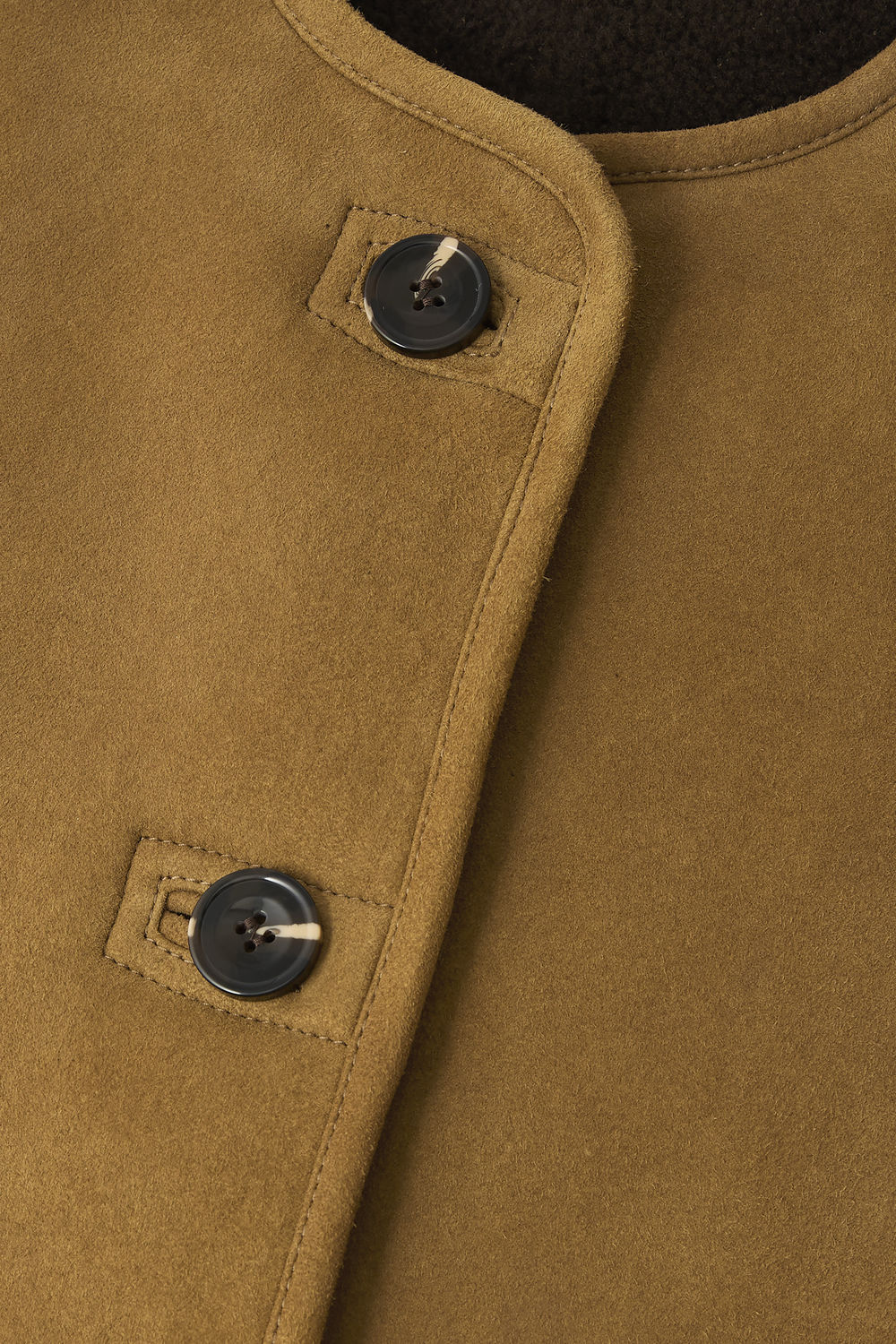 Blouson Duomo - Kaki Doré/Marron - Cuir - Femme vue 5