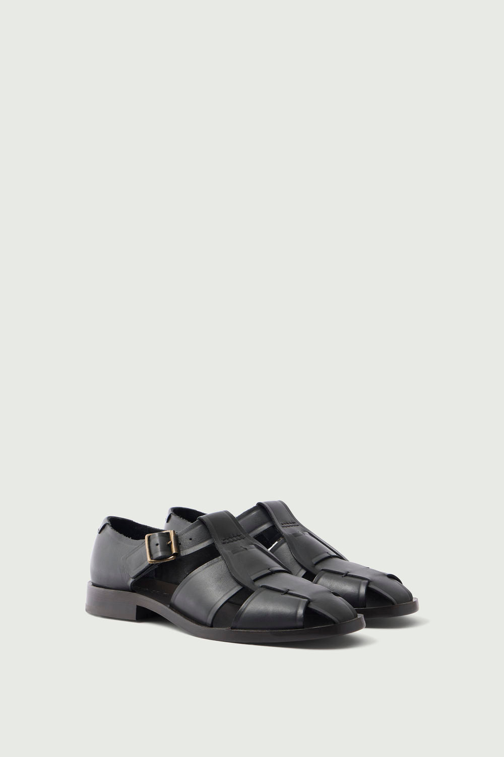 Sandales Velika - Gris Anthracite - Cuir - Femme vue 3